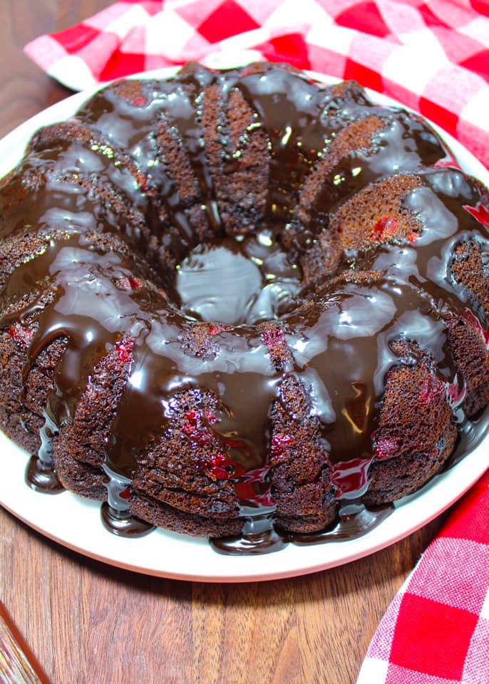 Chocolate Cherry Fudge Bundt Cake Maral in the Kitchen