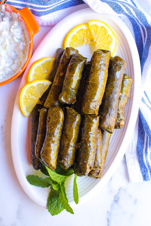 Stuffed Grape Leaves with Lamb – Maral in the Kitchen